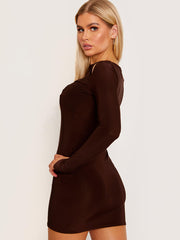 Ring Cutout Front Bodycon Dress