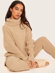 New Roll Neck Knitted Top & Trouser Co-ord