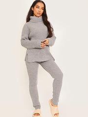 New Roll Neck Knitted Top & Trouser Co-ord
