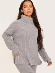 New Roll Neck Knitted Top & Trouser Co-ord