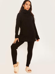 New Roll Neck Knitted Top & Trouser Co-ord