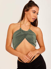 Goldkettenhalter Crop Top