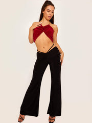 Goldkettenhalter Crop Top