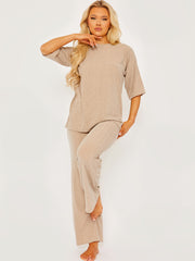 Oversized Ribbed Top & Trouser Co-ord