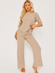 Oversized Ribbed Top & Trouser Co-ord