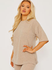 Oversized Ribbed Top & Trouser Co-ord