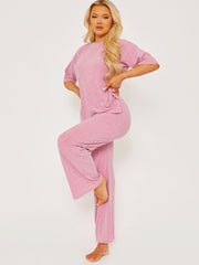 Oversized Ribbed Top & Trouser Co-ord