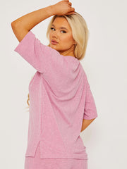 Oversized Ribbed Top & Trouser Co-ord