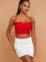 Padded Bust Lace Crop Top