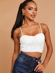 Padded Bust Lace Crop Top