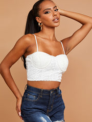 Padded Bust Lace Crop Top