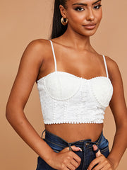 Padded Bust Lace Crop Top
