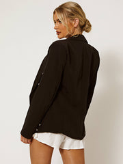 Übergroßer Knopfdetail Blazer