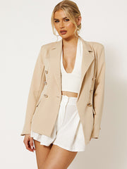 Übergroßer Knopfdetail Blazer