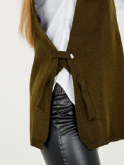 Krawattenseiten -Crew -Hals -Strickweste