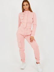 Utility Pocket Zipped Fleece Tracksuit