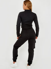 Utility Pocket Zipped Fleece Tracksuit