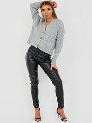 Soft Knit Button Front Cardigan