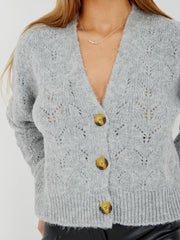 Soft Knit Button Front Cardigan