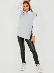 Krawattenseiten -Crew -Hals -Strickweste