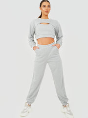 3 Piece Cut Out Crop Top Co-ord Set