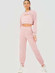 3 Piece Cut Out Crop Top Co-ord Set