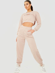 3 Piece Cut Out Crop Top Co-ord Set