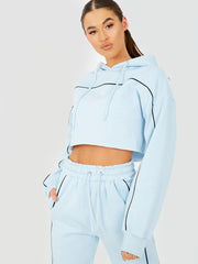 Piping-details bijgesneden hoodie & jogger-coöperatie