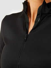 Hoher Hals -Reißverschlussbodysuit