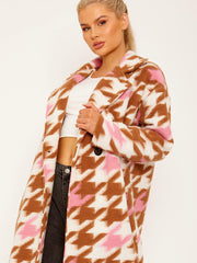Houndstooth Longline Coat