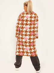 Houndstooth Longline Coat