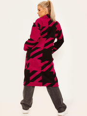 Houndstooth Longline Coat