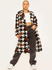 Houndstooth Longline Coat