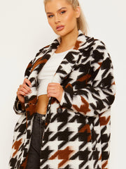 Houndstooth Longline Coat