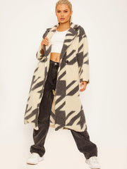 Houndstooth Longline Coat