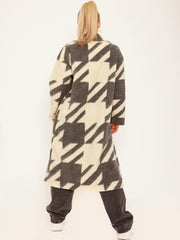 Houndstooth Longline Coat