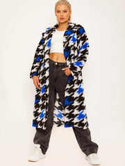 Houndstooth Longline Coat