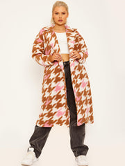 Houndstooth Longline Coat