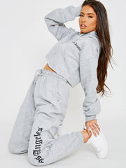 Los Angeles Cropped Hoodie & Jogger Fleece Co-ord