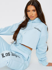 Los Angeles Cropped Hoodie & Jogger Fleece Co-ord