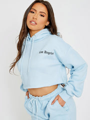 Los Angeles Cropped Hoodie & Jogger Fleece Co-ord