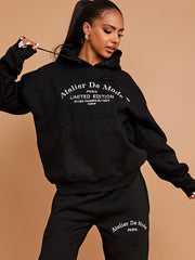 Embroidered Atelier De Mode Hooded Fleece Co-ord