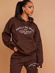 Embroidered Atelier De Mode Hooded Fleece Co-ord