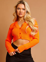 Knitted Cropped Cardigan