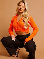 Knitted Cropped Cardigan