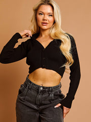 Knitted Cropped Cardigan