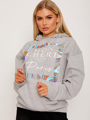 Mon Cheri Paris grafisch flüchteter Hoodie