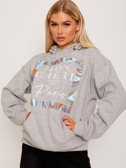 Mon Cheri Paris grafisch flüchteter Hoodie