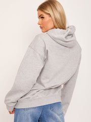 Gießen Sie Tourjours Paris Graphic Print Fleeced Hoodie