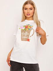 Coffee Queen Graphic Printed T-Shirt